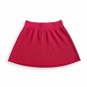 Mossimo Y2K Flare Sweater Mini Skirt Hi-Lo 100% Cotton Magenta Stretch Size S